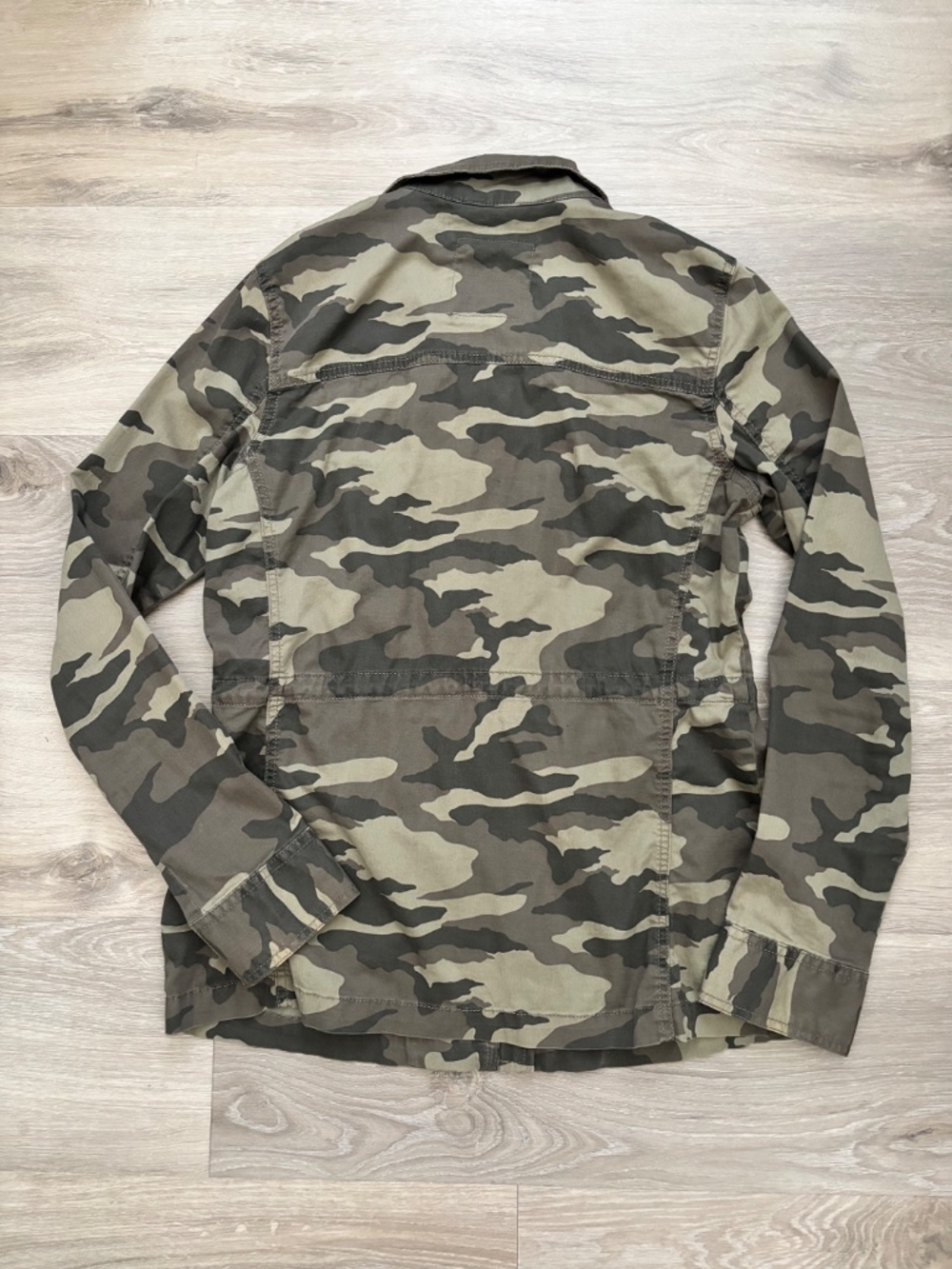 Womens Camouflage Camo Cargo Utility Military Jacket Full Zip Gorpcore Sonoma S - Picture 10 of 10
